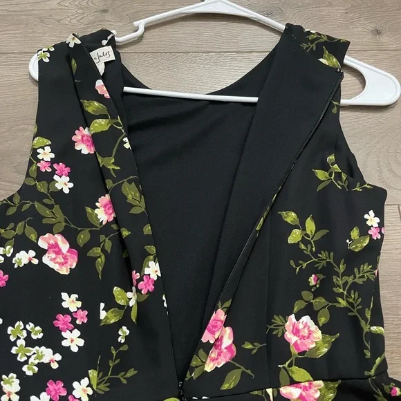 Maison Jules Women's Black Floral Sleevless dress, size 2 - Picture 3 of 9